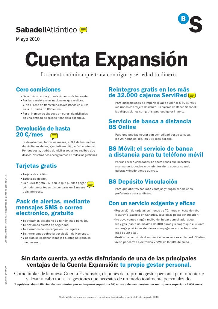 banco sabadell cuenta expansion