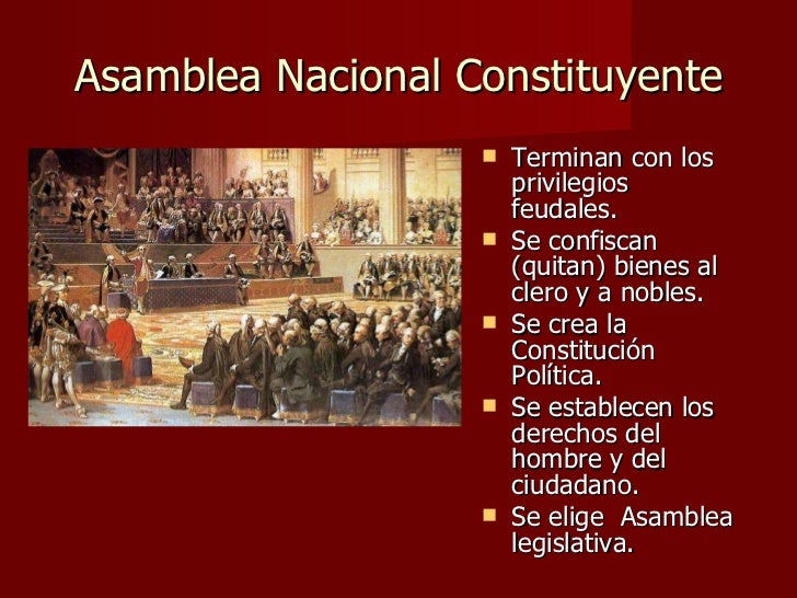 Resultado de imagen de revolucion francesa asamble constituyente