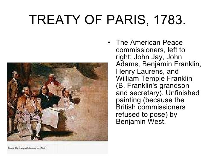 the treaty of paris 1783 the treaty of paris 1783