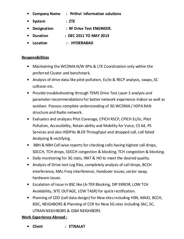 rf engineer resume sle rf engineer arshad cv rf engineer resume sle rf engineer arshad cv