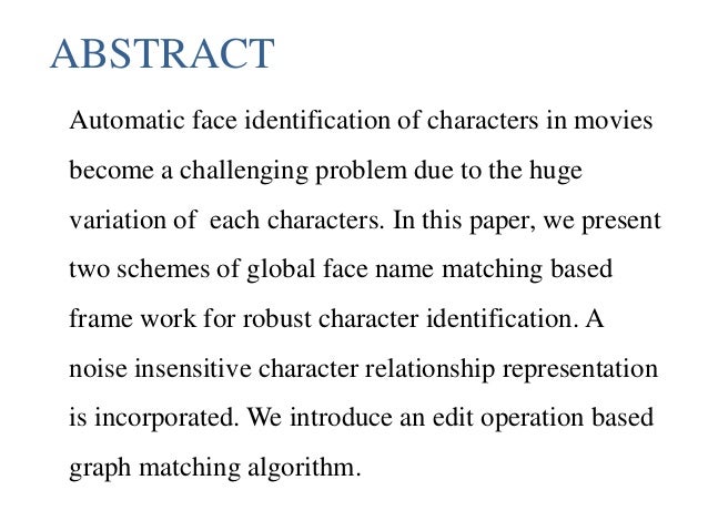 ABSTRACT Automatic face
