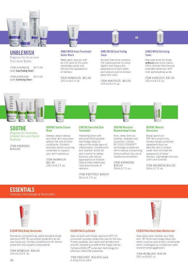 rodan and fields usa product catalog featuring acute care 2014 rodan and fields product catalog