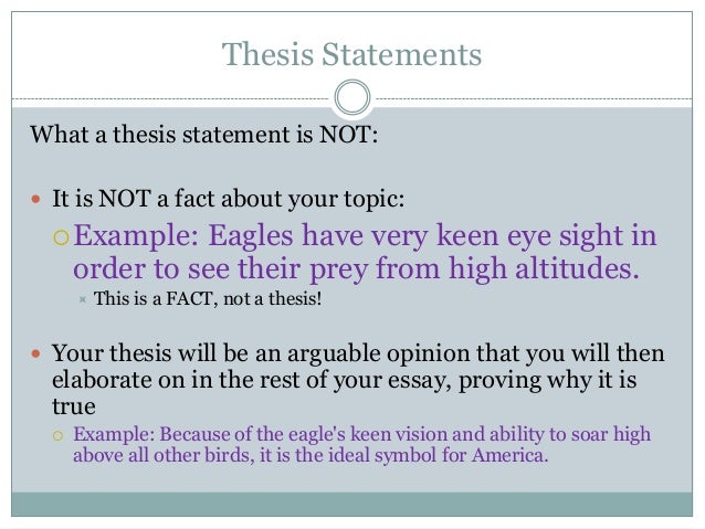 Example of a thesis statement
