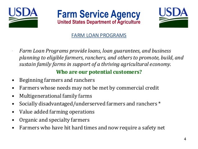 usda farm service agency farm loan programs usda farm service agency