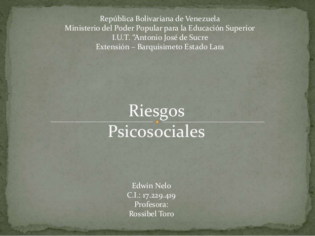 HIGIENE Y SEGURIDAD EN VENEZUELA higiene y seguridad en venezuela: