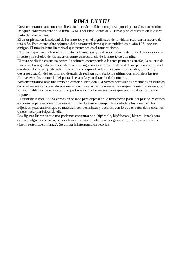 Gustavo Adolfo BecQuer lxxiii Gustavo Adolfo BecQuer lxxiii
