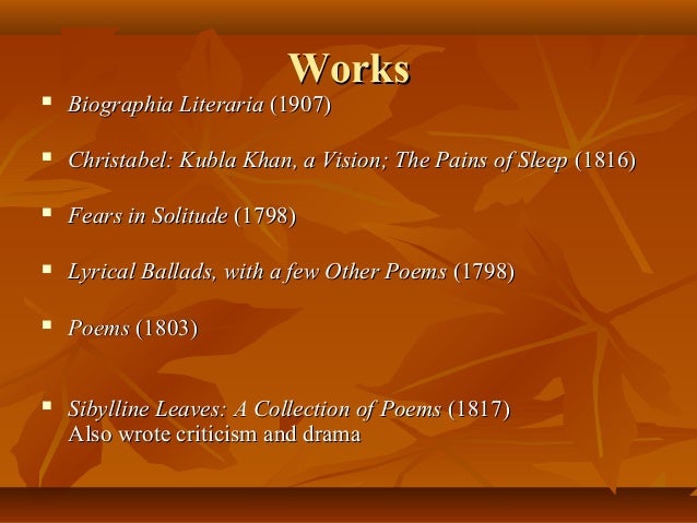 the similarities in the pains of sleep and christabel two poems by samuel taylor coleridge How does the tone suggest both similarities and differences between the two poems sheets on samuel taylor coleridge 1 the pains of sleep:. the similarities in the pains of sleep and christabel two poems by samuel taylor coleridge How does the tone suggest both similarities and differences between the two poems sheets on samuel taylor coleridge 1 the pains of sleep:.