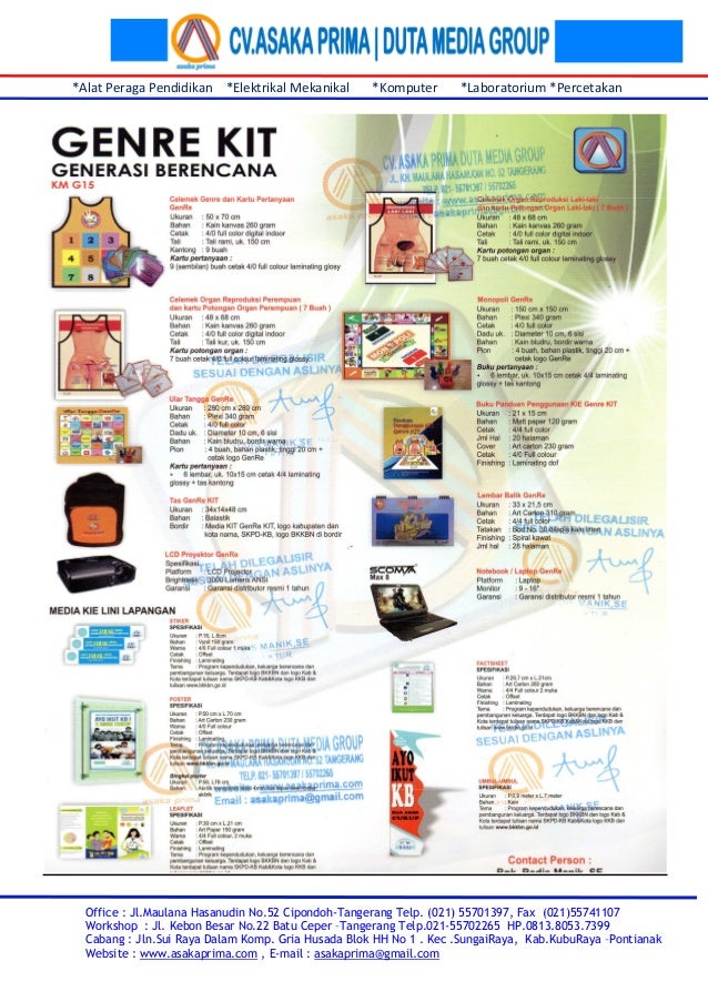 KIE Genre Kit ~ (GENRE KIT ) ~ Tender GeNerasi Berencana KIT BKKbN 2015 ~ MEDIA KIE LINI LAPANGAN KIE Genre Kit ~ (GENRE KIT ) ~ Tender GeNerasi Berencana KIT BKKbN 2015 ~ MEDIA KIE LINI LAPANGAN