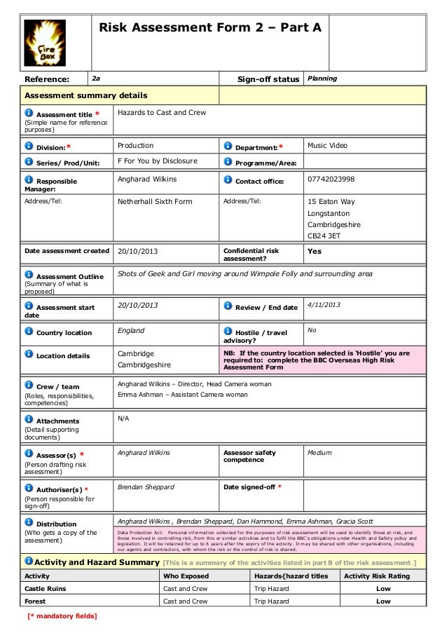 risk-assessment-2-draft-one-planning