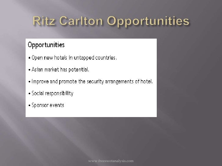 pest analysis for the ritz carlton hotel Pest analysis political/legal due to the possible impacts on the environment from the operations of a hotel, there is a need to comply with. pest analysis for the ritz carlton hotel Pest analysis political/legal due to the possible impacts on the environment from the operations of a hotel, there is a need to comply with.