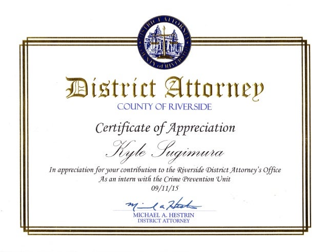 District attorney intern cover letter
