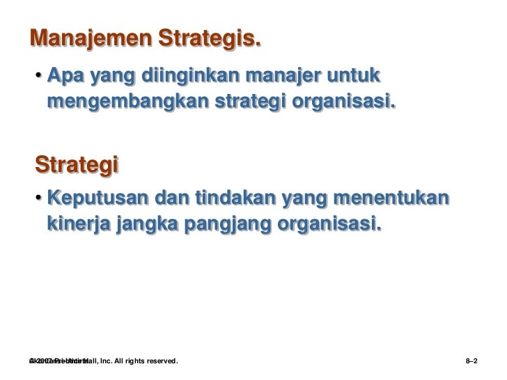 robbins 8 manajemen strategik robbins 8 manajemen strategik