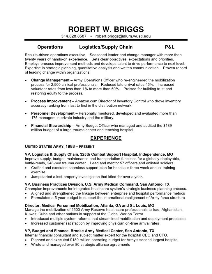 military officer resumes