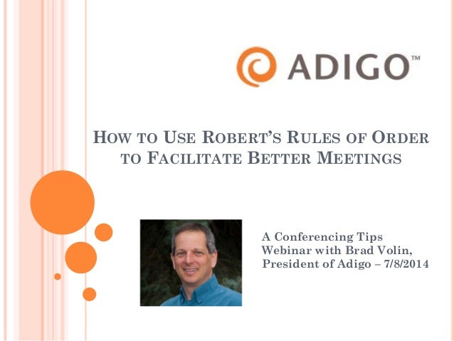 robert s rules of order agenda format