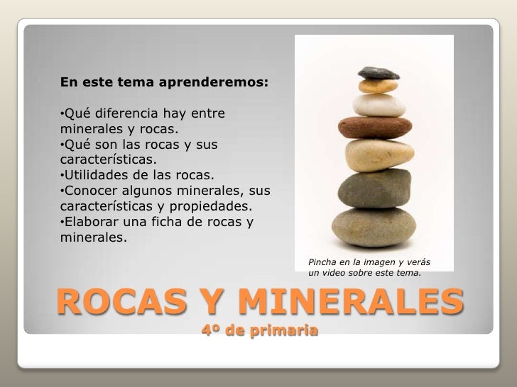 Diferencia Entre Rocas Y Minerales Para Niños