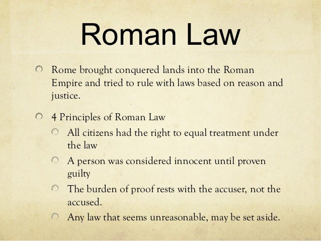 The Contribution Of Roman Law