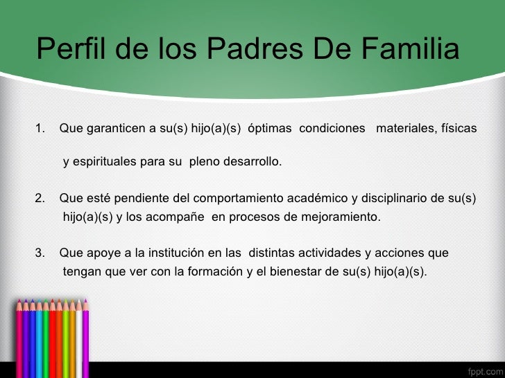 Rol de los padres de familia