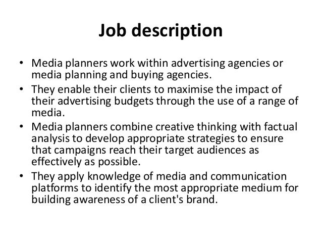 media planner resumes