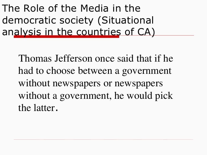 role of media in society essay wikipedia