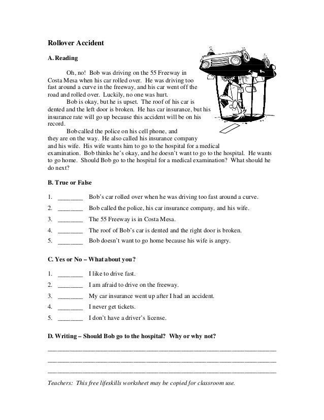 esl comprehension worksheets esl comprehension worksheets