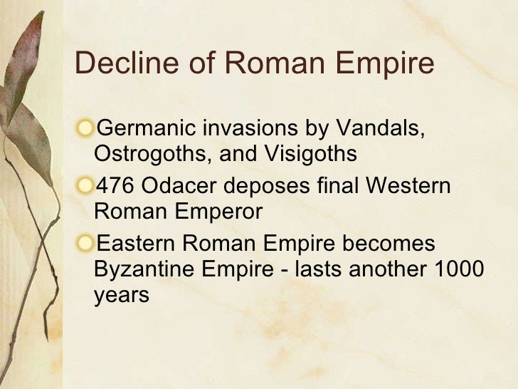 Roman empire fall essay