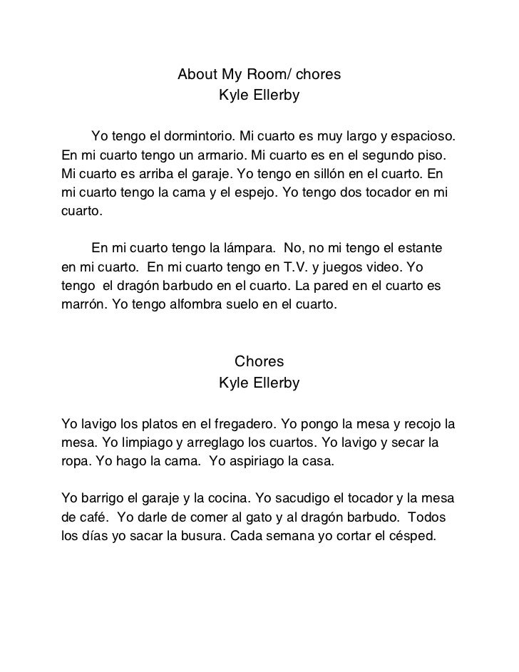 Essay in spanish