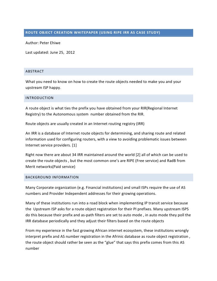 Object essay