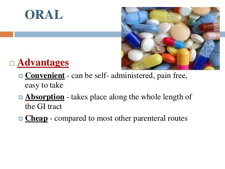Routes of drug administration