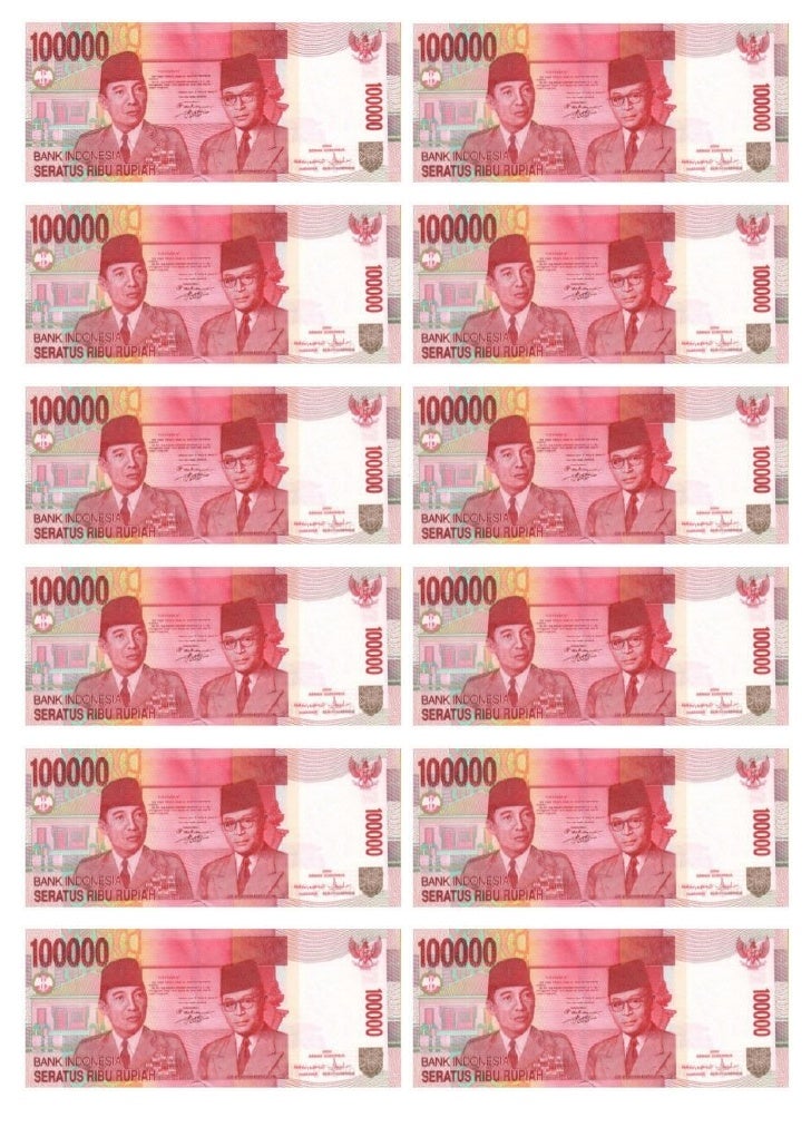 Rp 100000 uang kertas mainan