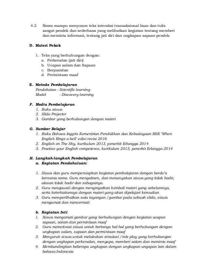 Rpp kelas 7 smp kurikulum 2013