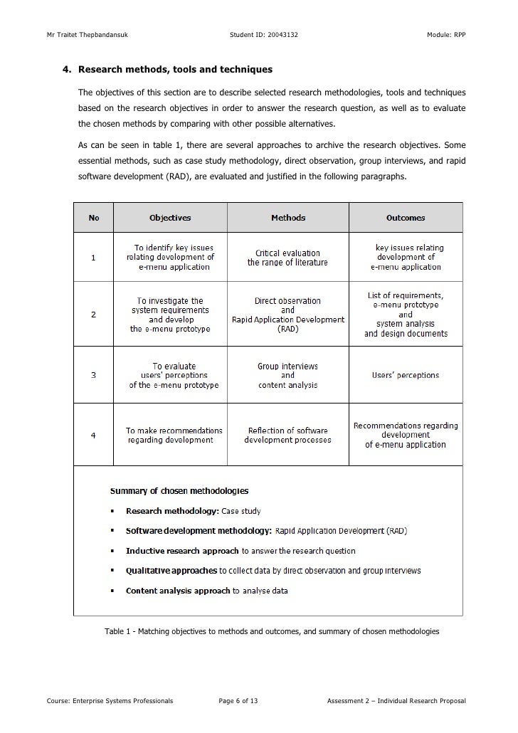 Writing methodology section research paper