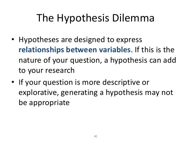 Formulating hypotheses from research questions   statpac