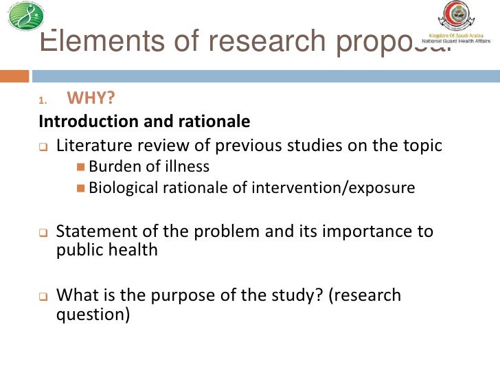 Study proposal example