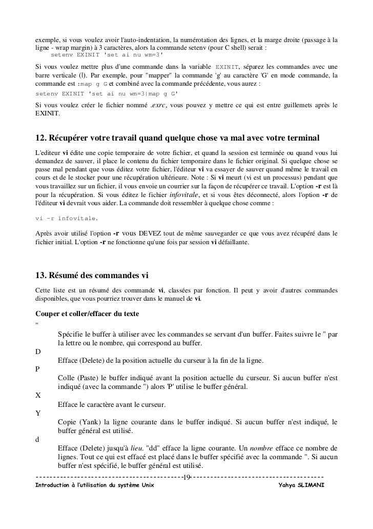 exemple de shell unix