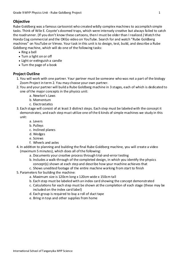 Rube goldberg instructions
