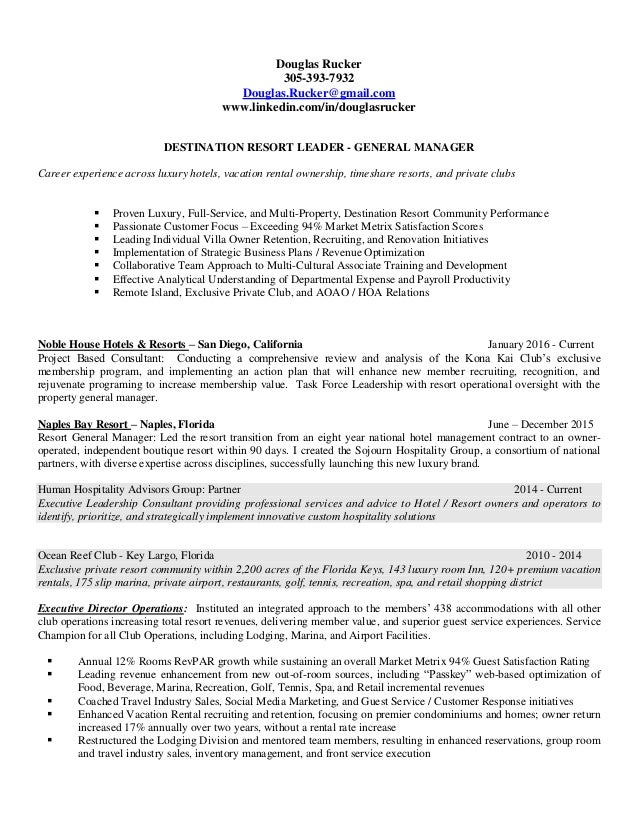cv for general manager