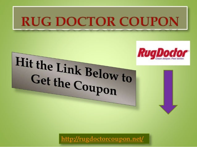 Rug doctor coupon code