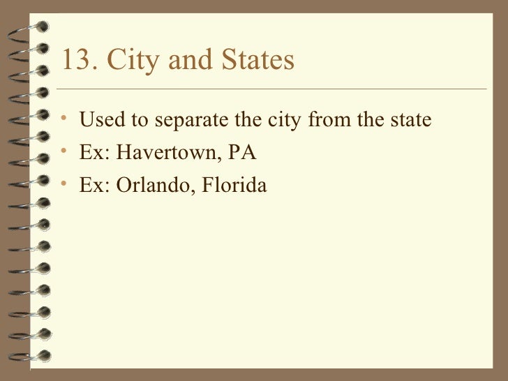 Rules of Comma Usage