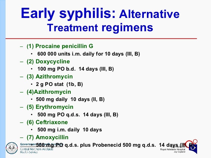 Lorazepam effect on syphilis treatment