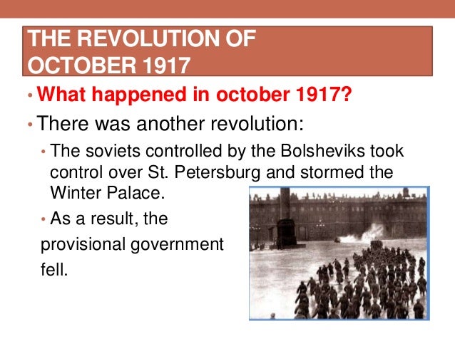 Which Happened After The October Revolution Brainly
