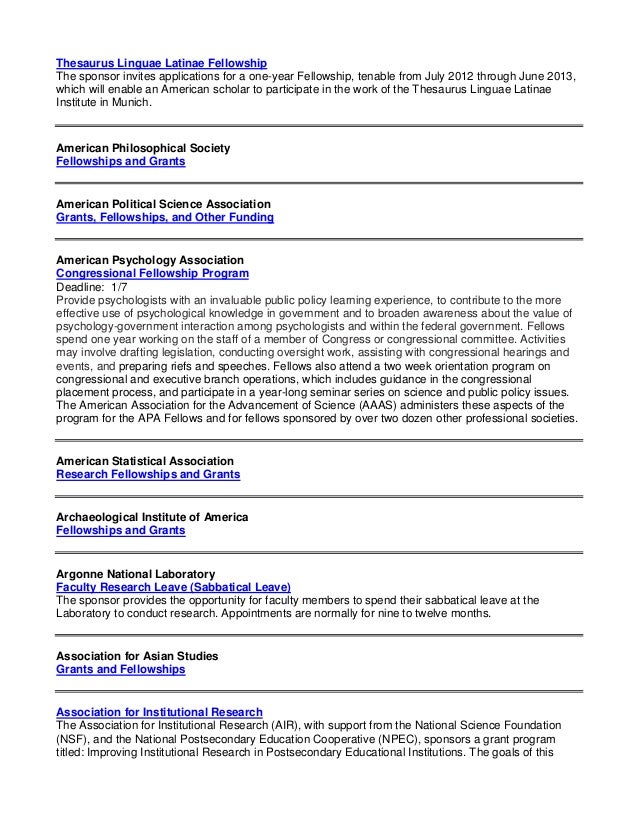 Dissertation research funds