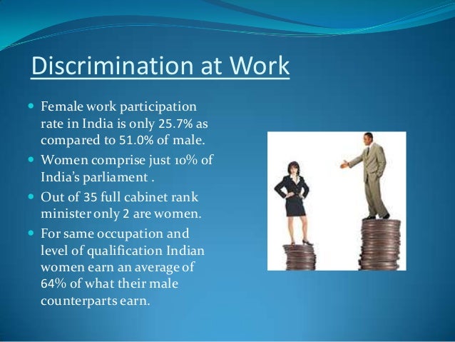 a discussion on the discrimination of women in the workplace Tech & work 10 examples of gender bias you may encounter in the workplace gender bias is a form of prejudice and discrimination and it has no place in business. a discussion on the discrimination of women in the workplace Tech & work 10 examples of gender bias you may encounter in the workplace gender bias is a form of prejudice and discrimination and it has no place in business.
