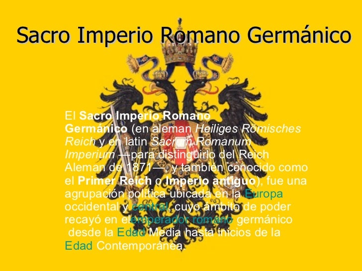 Fundacion Del Sacro Imperio Romano Germanico