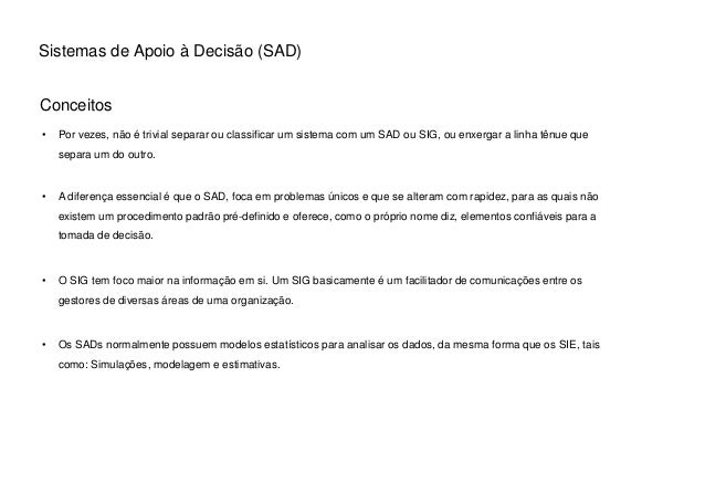 Sistemas de Apoio à Decisão: Características e Cases