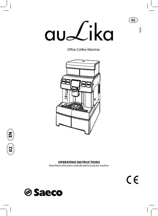 Saeco easy espresso machine user manual 158 Saeco easy espresso machine user manual 158