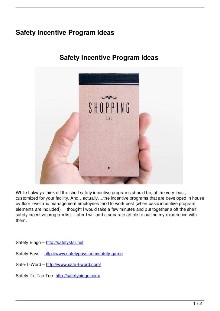 Safety Incentive Program That Work
