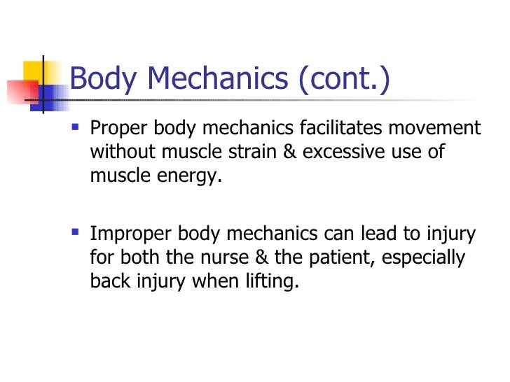 Safety Basic Body Mechanics