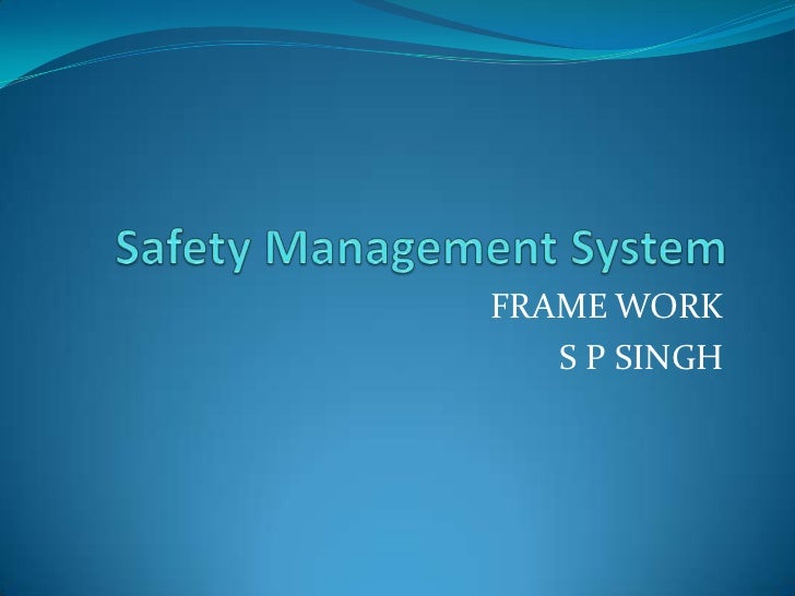 Safety Management System framework