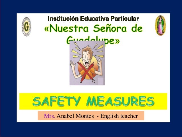 Safety measures for earthquakes