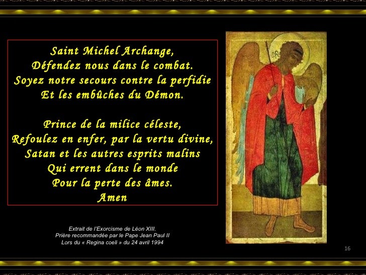Prière D Exorcisme De Saint Michel Pdf